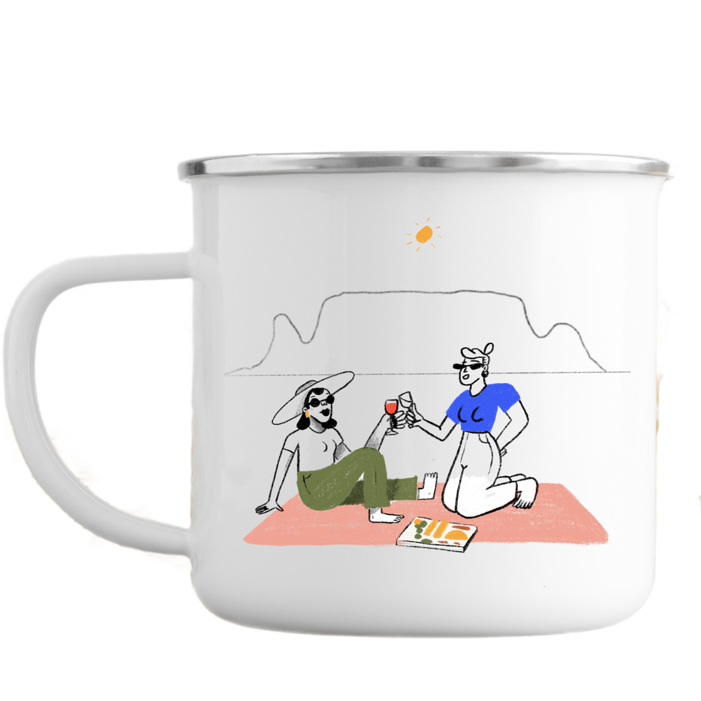 SA Mug Collection – Picnic at Table Mountain (enamel mug) Just Fun Gifts