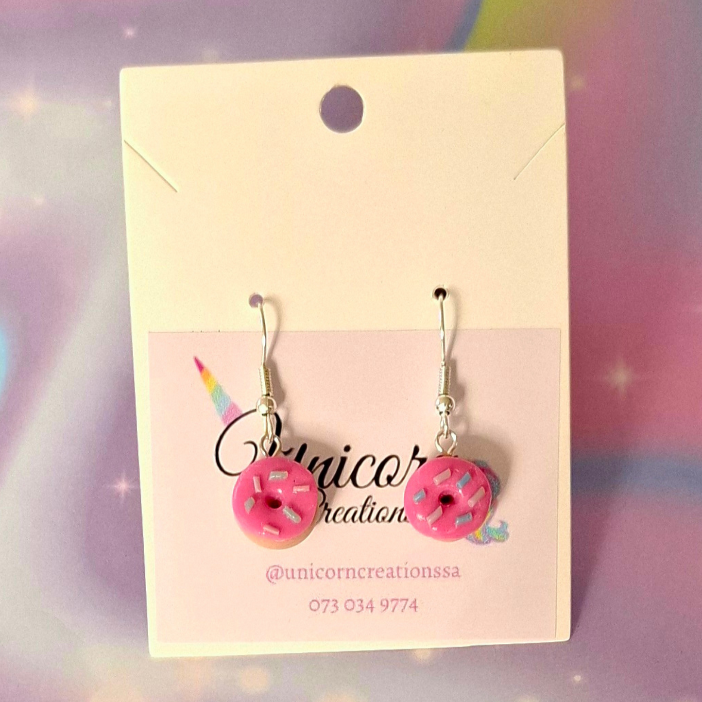 Donut Earrings Unicorn Creations