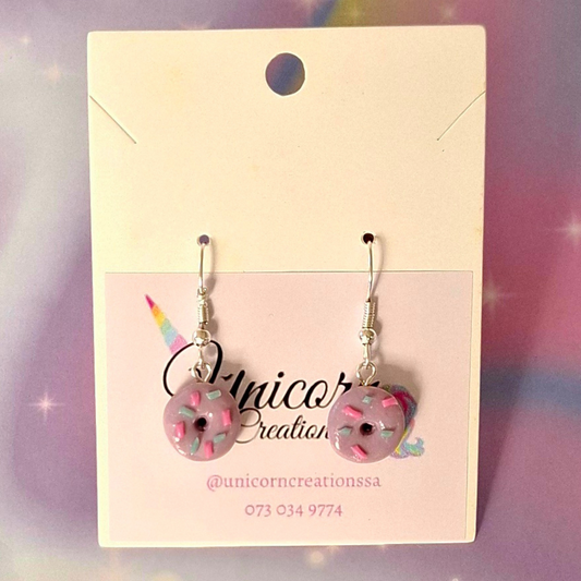 Donut Earrings Unicorn Creations