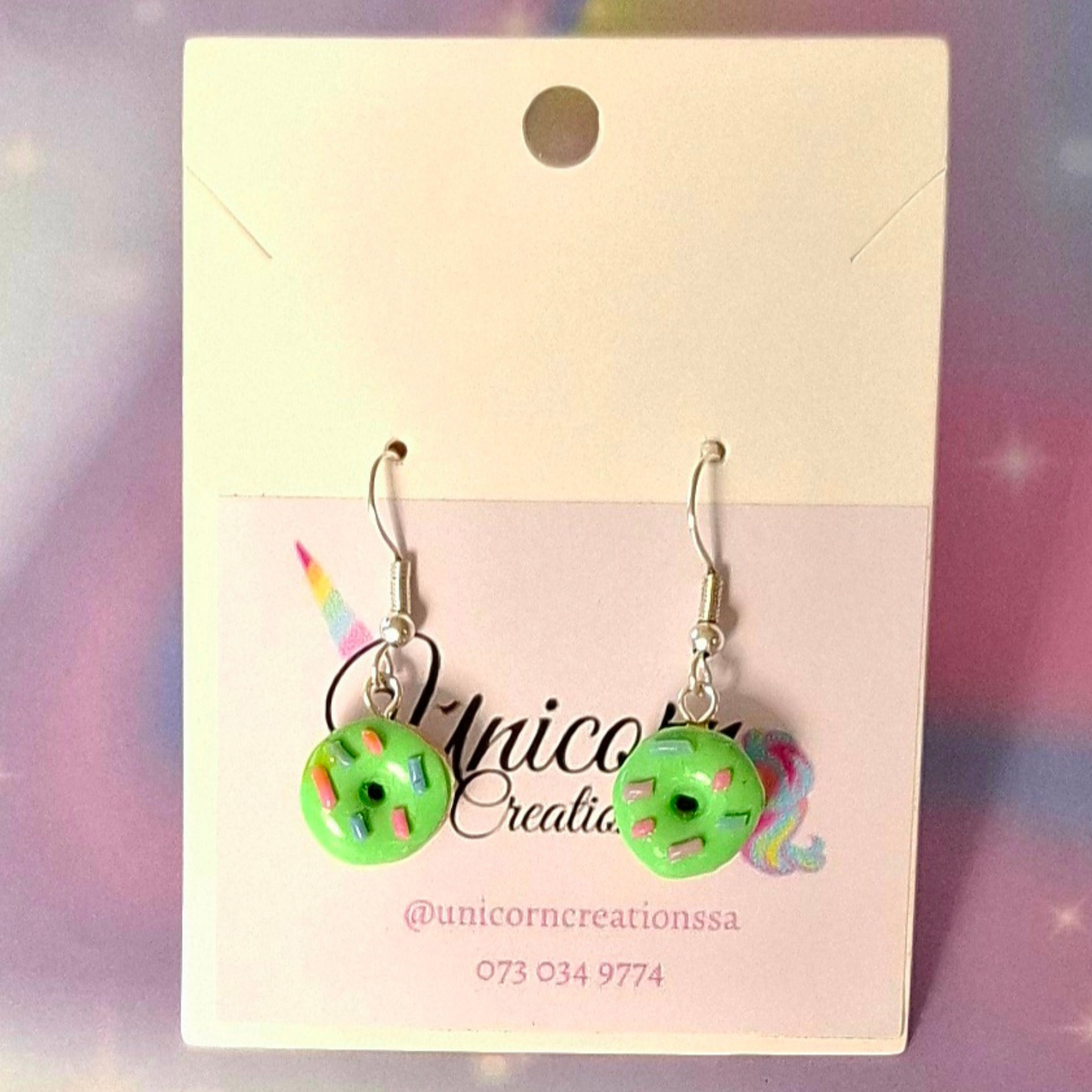 Donut Earrings Unicorn Creations