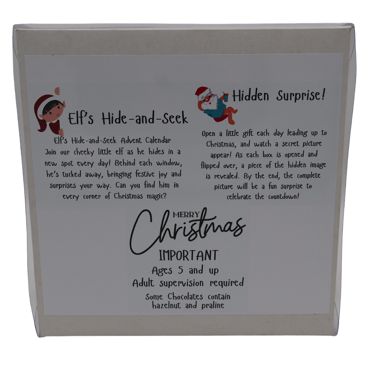 Advent Calendar Pink Elf Design Just Fun Gifts