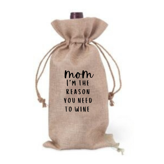 Hessian Wine Bag - with different sayings Just Fun Gifts