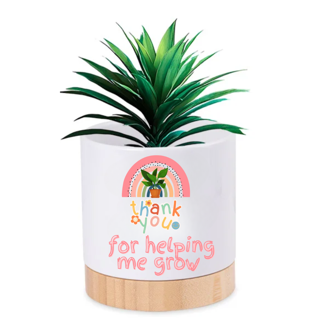 Pot Plant - Thank you for helping me grow (Teacher Design) Just Fun Gifts
