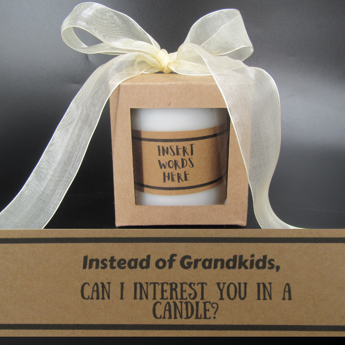 Candle – Instead of Grandkids, can I interest you in a candle? Just Fun Gifts