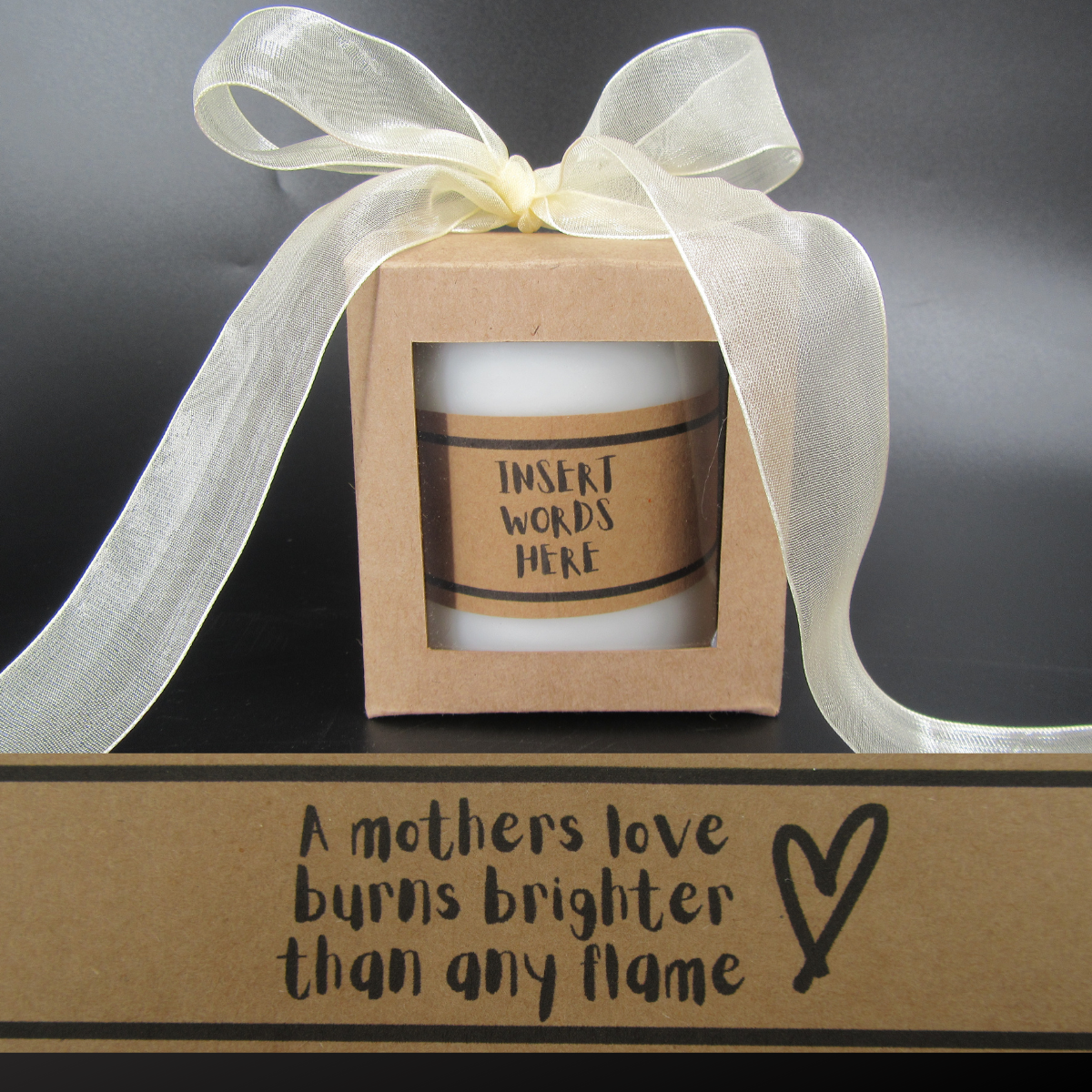 Candle – A mothers love burns brighter than any flame Just Fun Gifts