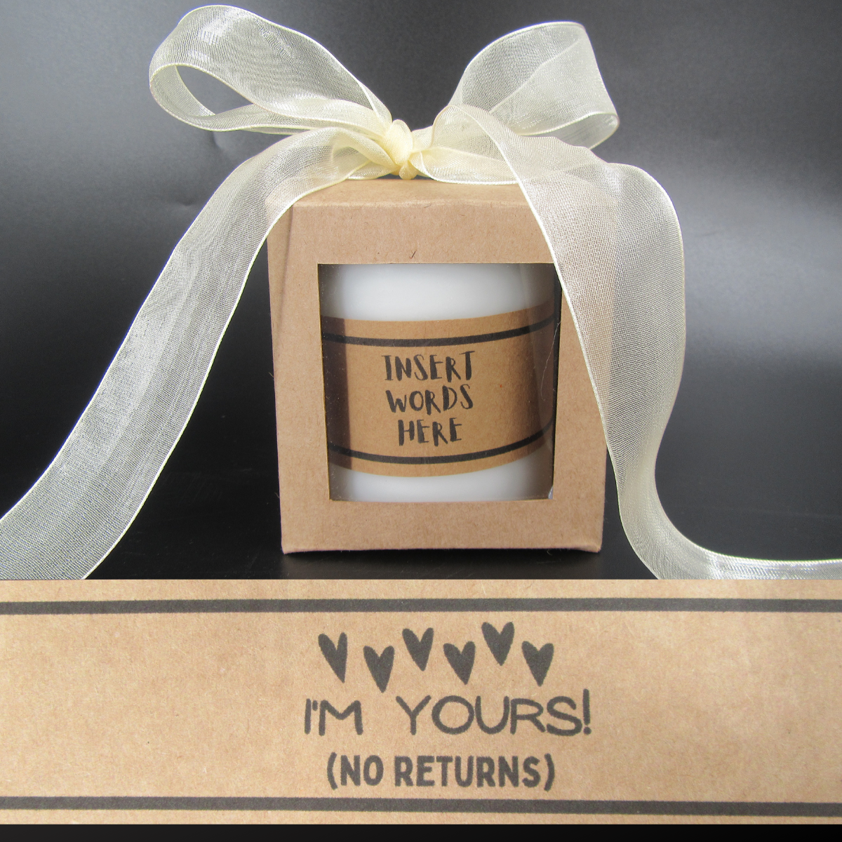 Candle – I’m Yours (no returns) Just Fun Gifts