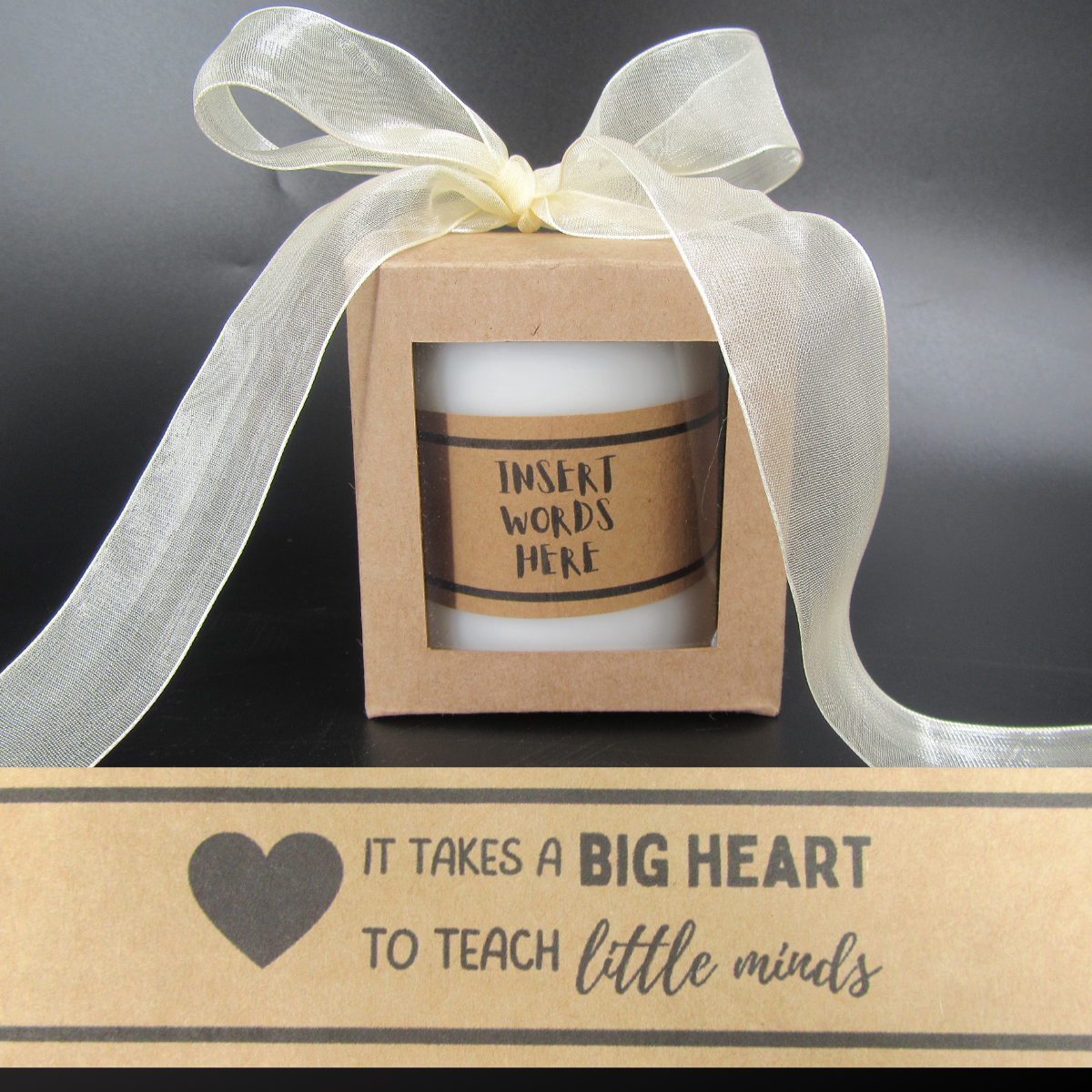 Candle – It takes a big heart to teach little minds (great for teachers) Just Fun Gifts