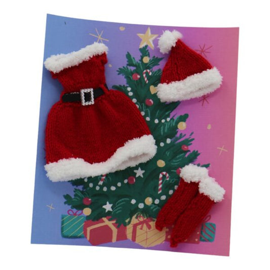 Barbie Christmas Dress and outfit (Hand Knitted) Just Fun Gifts