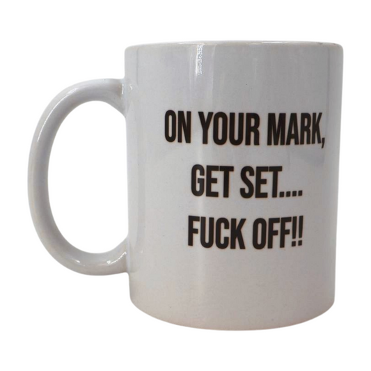 Mug - on your mark, get set... F** off!! Mooshimoo