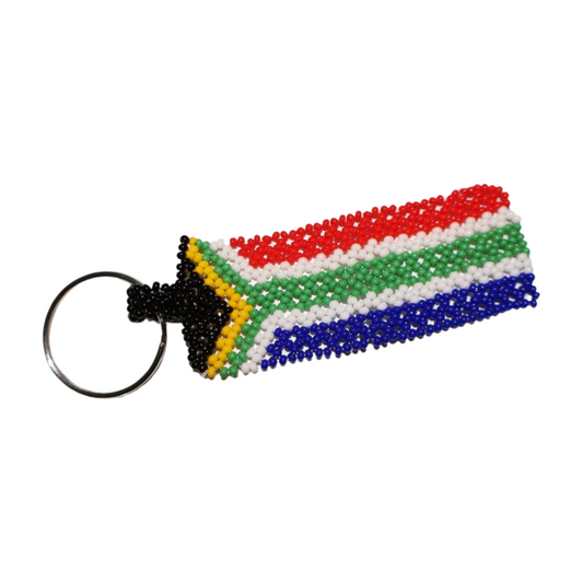 Beaded South African Flag Keyring Adams Beaded Collection