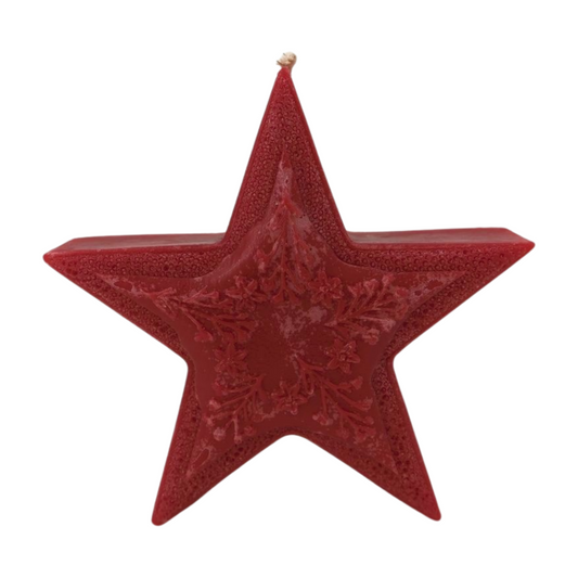 Christmas Star Candle Handcrafted