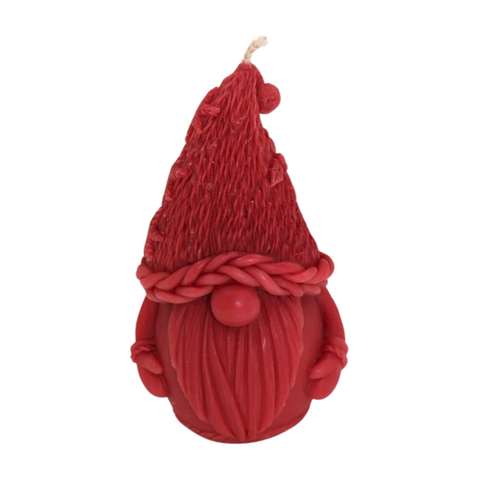 Christmas Gnome Candle Handcrafted