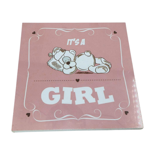 Wooden Sign - It's a girl Mooshimoo
