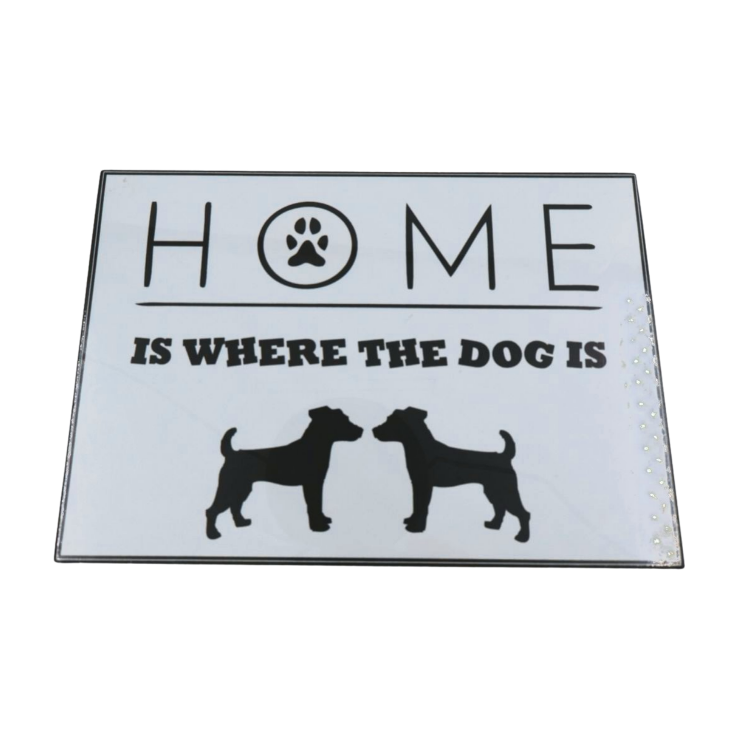 Wooden Sign - Home is where the dog is Mooshimoo