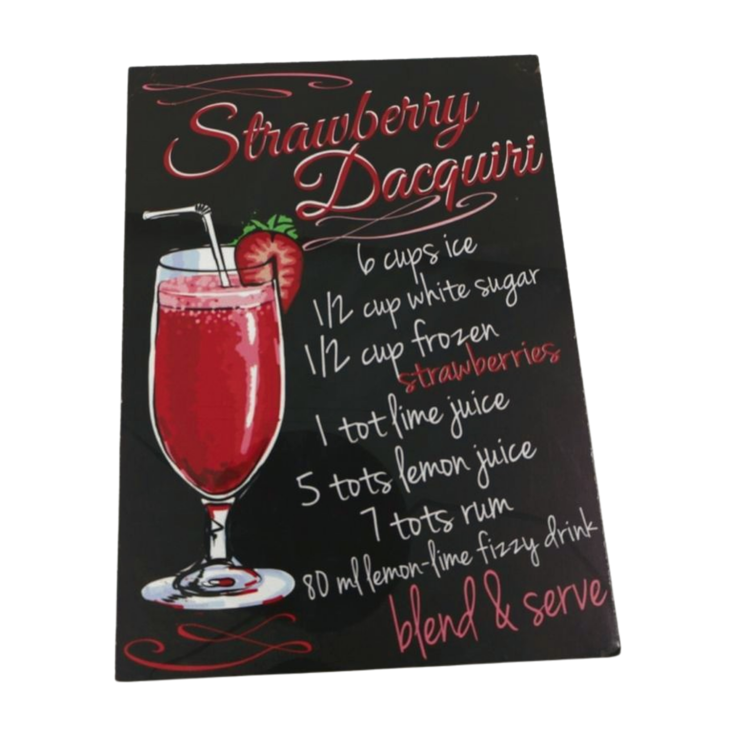 Wooden Sign - Strawberry Daiquiri Mooshimoo
