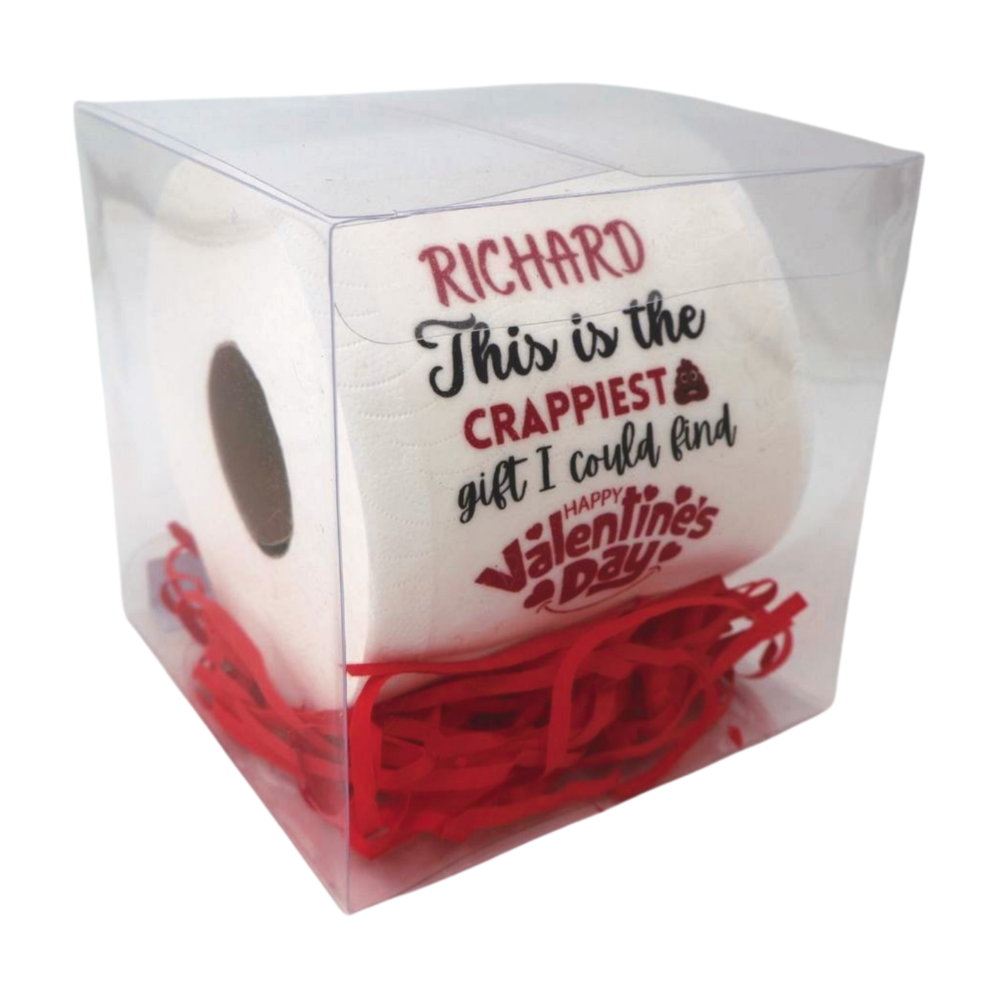 Personalised Toilet Paper - (name) This is the crappiest gift I could find, Happy Valentines day