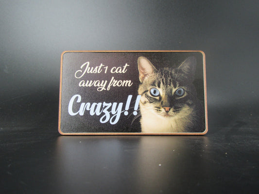 Magnet – Just 1 cat away from crazy!! Mooshimoo