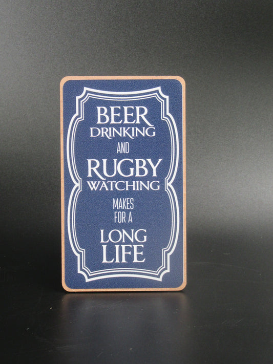 Magnet - Beer Drinking and rugby watching makes for a long life Mooshimoo