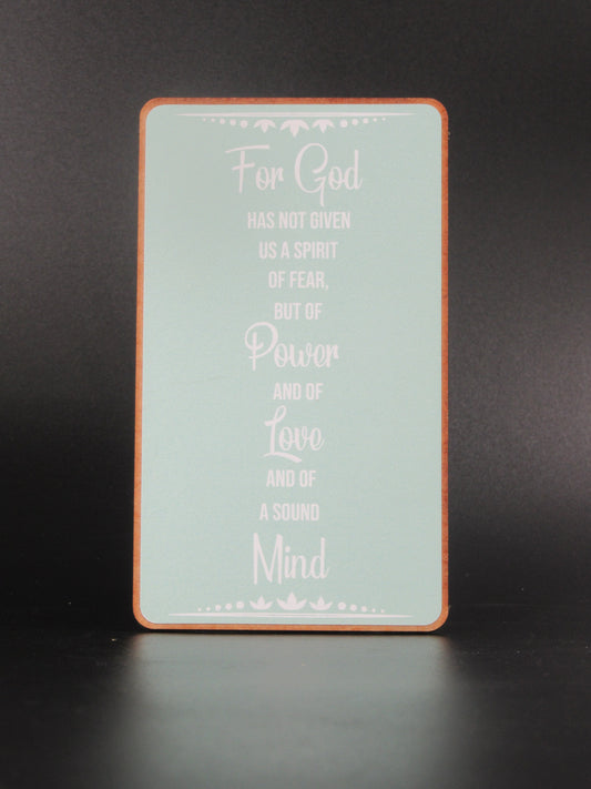 Magnet – For God has not given us a spirit of fear, but of power and of love and of a sound mind Mooshimoo