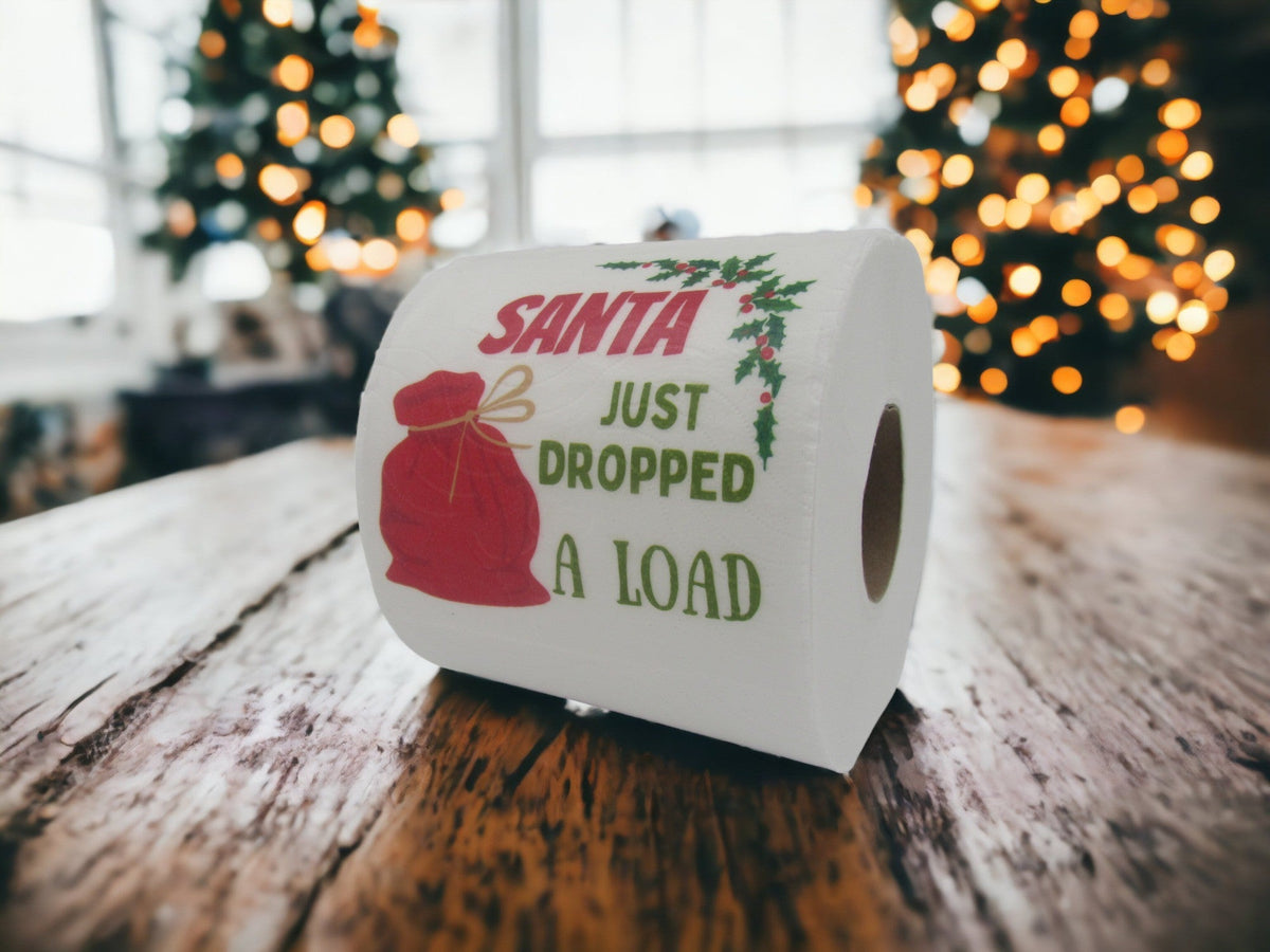 Toilet Paper – SANTA just dropped a load. (printed on first sheet) Just Fun Gifts