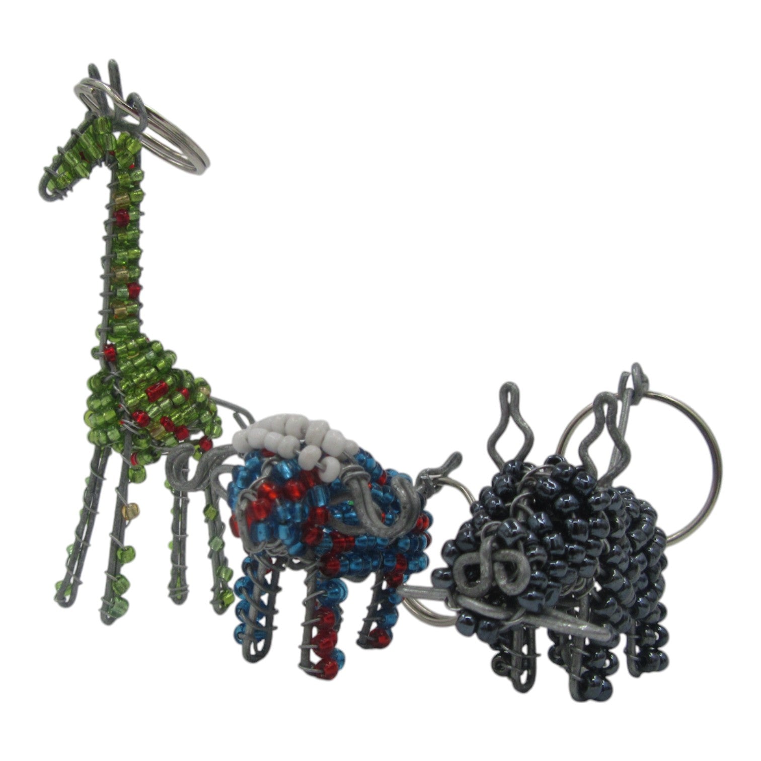 Christmas Cracker Giraffe β Animal Print Giraffe with beaded keyrings Just Fun Gifts