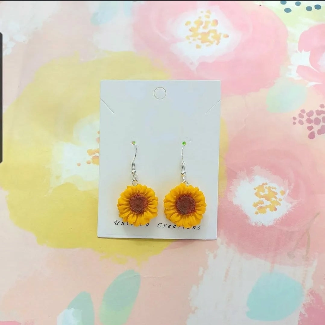 Sunflower Earrings Unicorn Creations