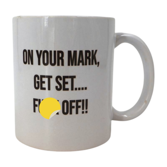 Mug - on your mark, get set... F** off!! Mooshimoo