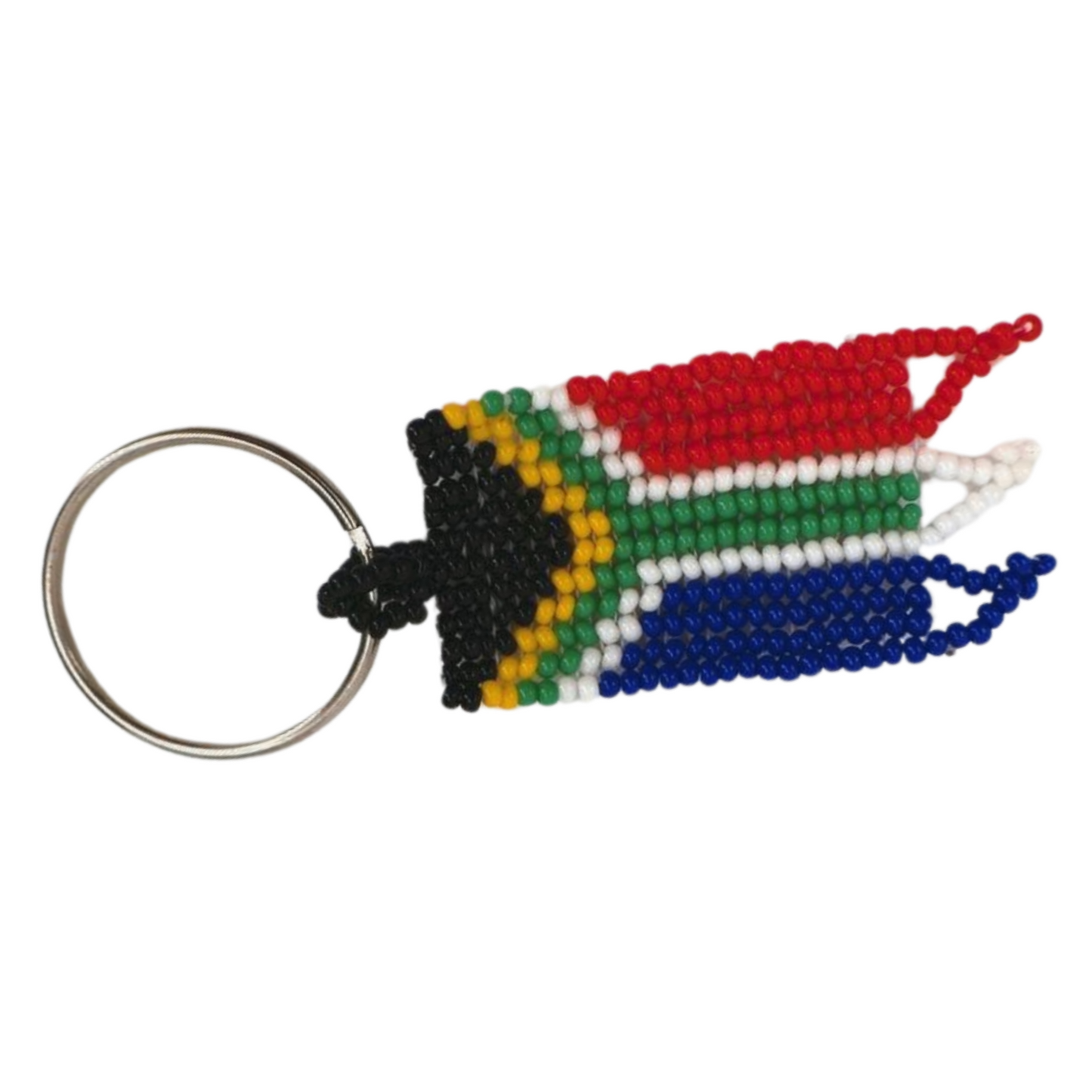 Beaded South African Flag Keyring