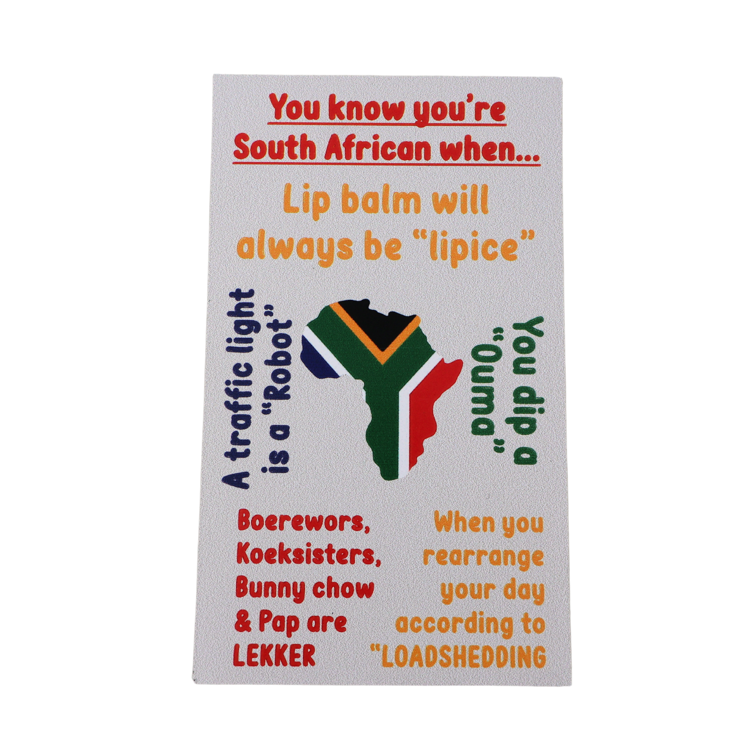 Magnet - South African sayings Magnet Mooshimoo