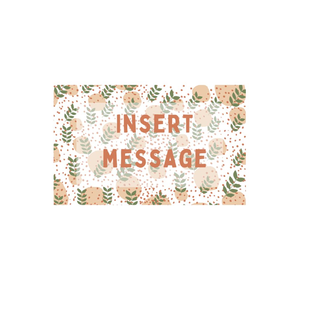 Tag with pretty leaf design Gifts By Locals