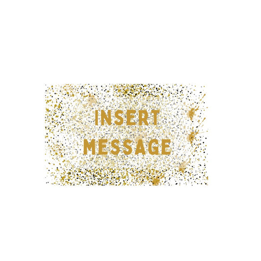 Tag with Black and Gold Design Just Fun Gifts