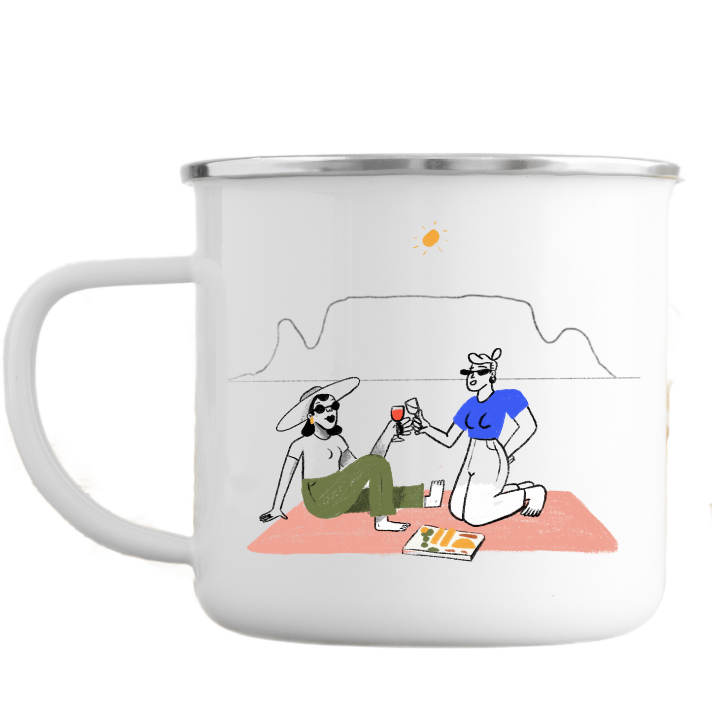 SA Mug Collection – Picnic at Table Mountain (enamel mug)