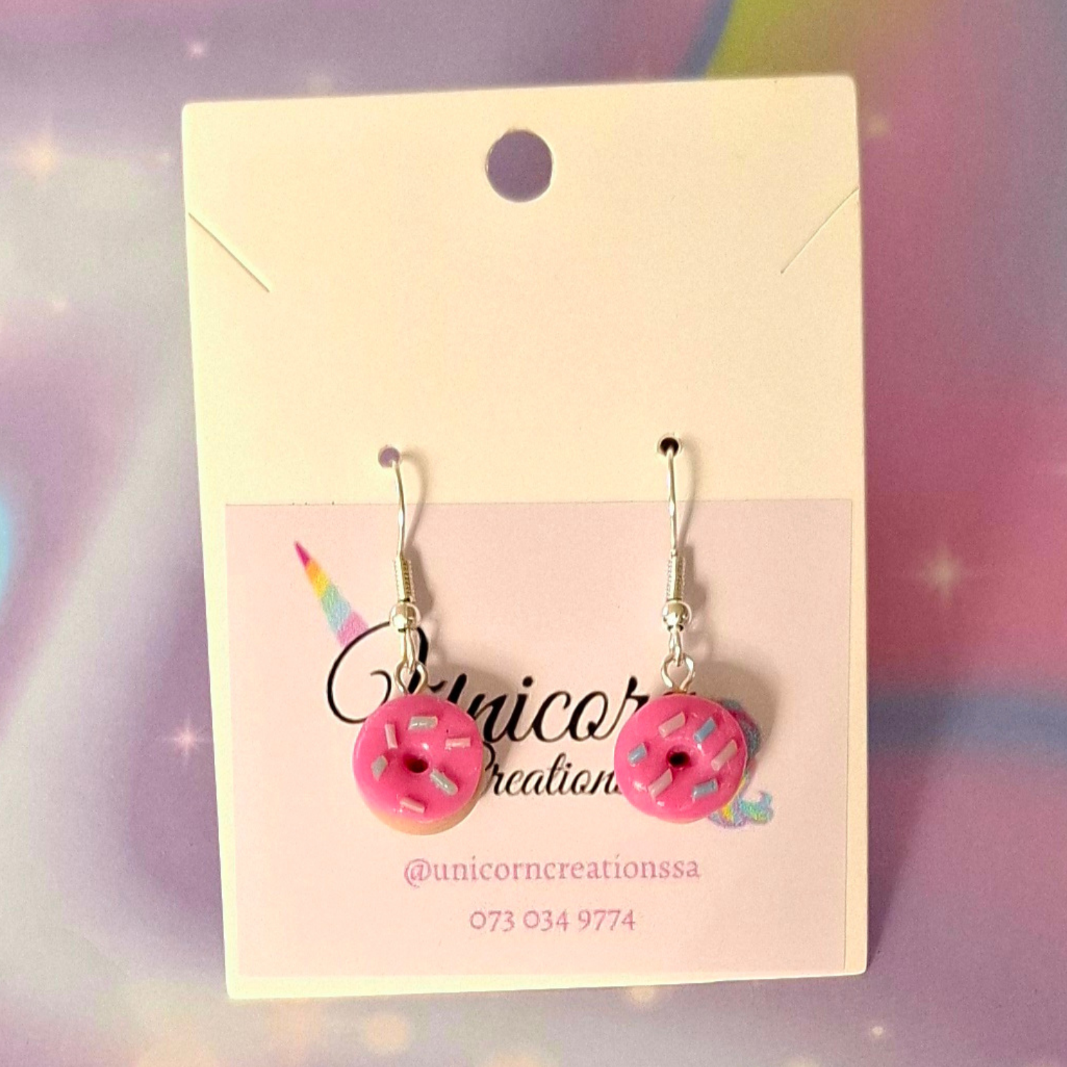 Donut Earrings Unicorn Creations
