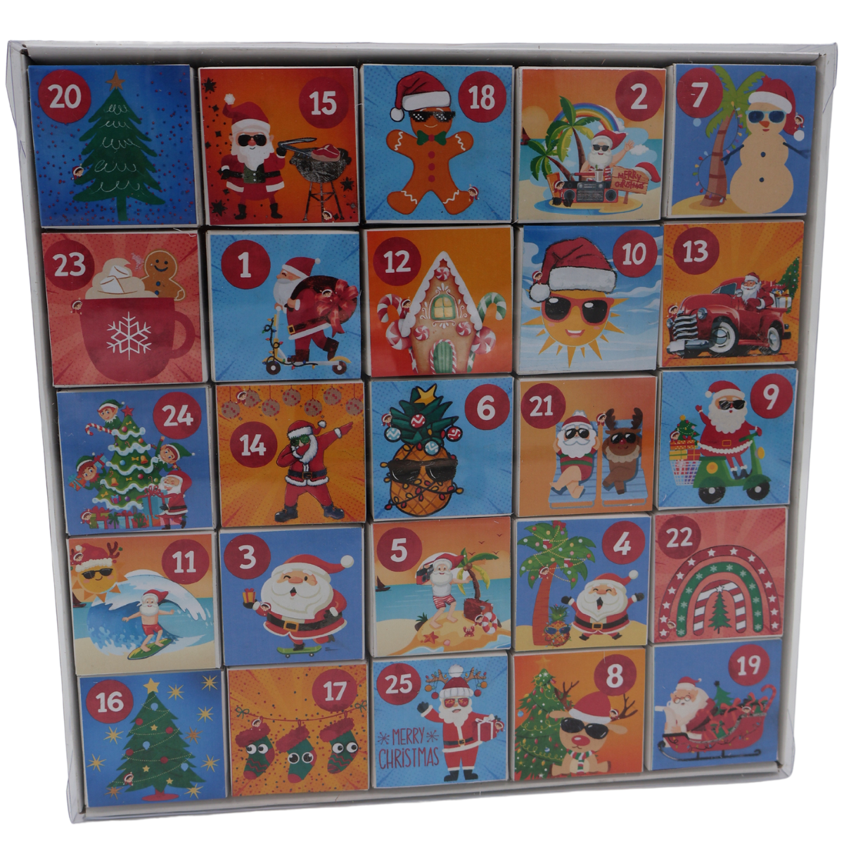 Advent Calendar Santa Summer Design