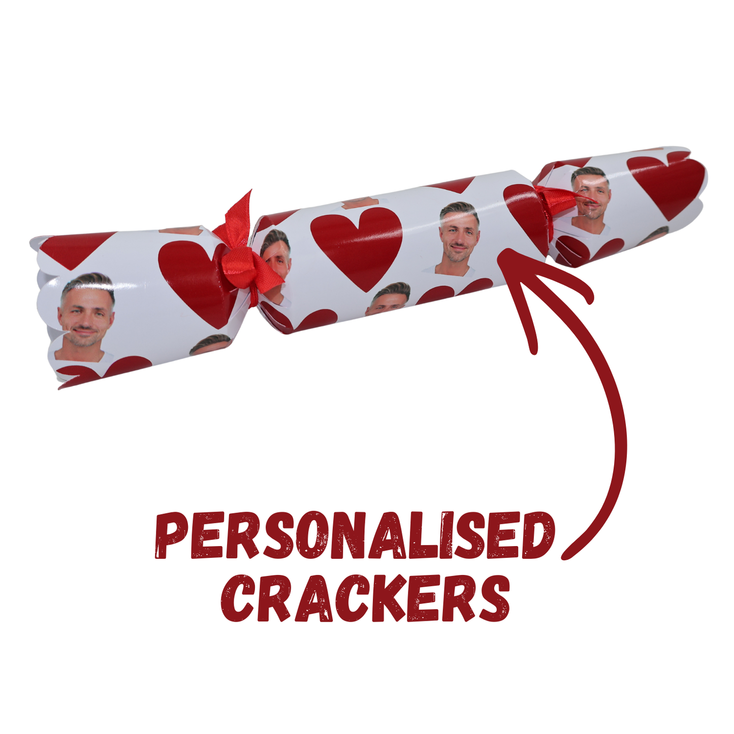 Personalised Valentines Cracker - insert your fav persons face or yours Just Fun Gifts