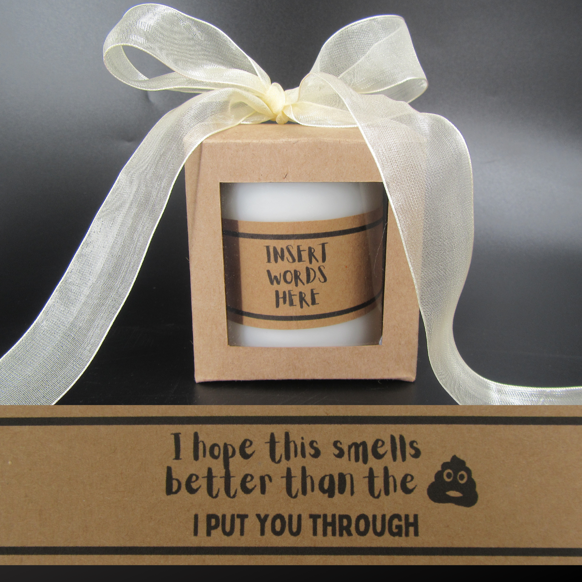 Candle – I hope this smells better than the ** I put you through