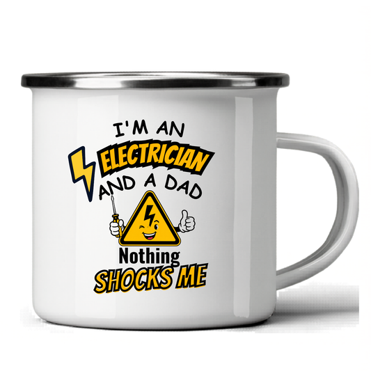 Mug  - I'm an electrician and a dad nothing shocks me Just Fun Gifts