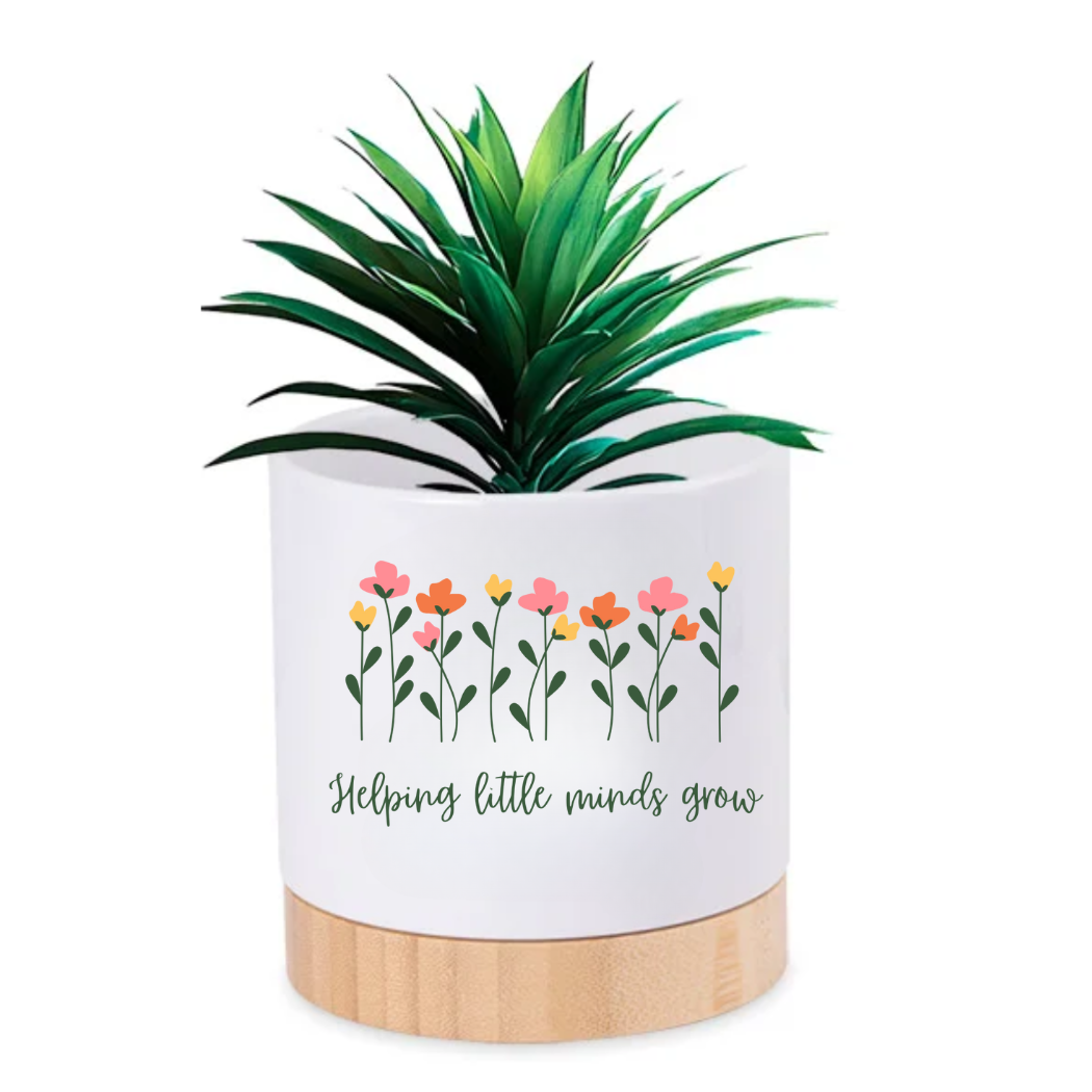 Pot Plant - Helping little minds grow (Teacher gift)