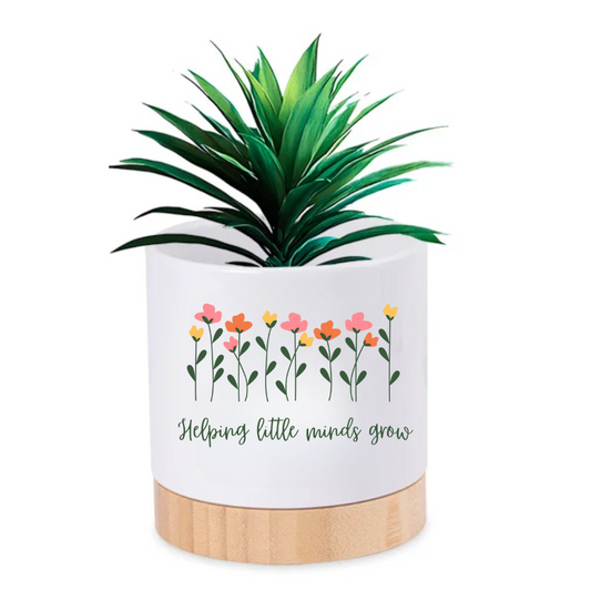 Pot Plant - Helping little minds grow (Teacher gift)