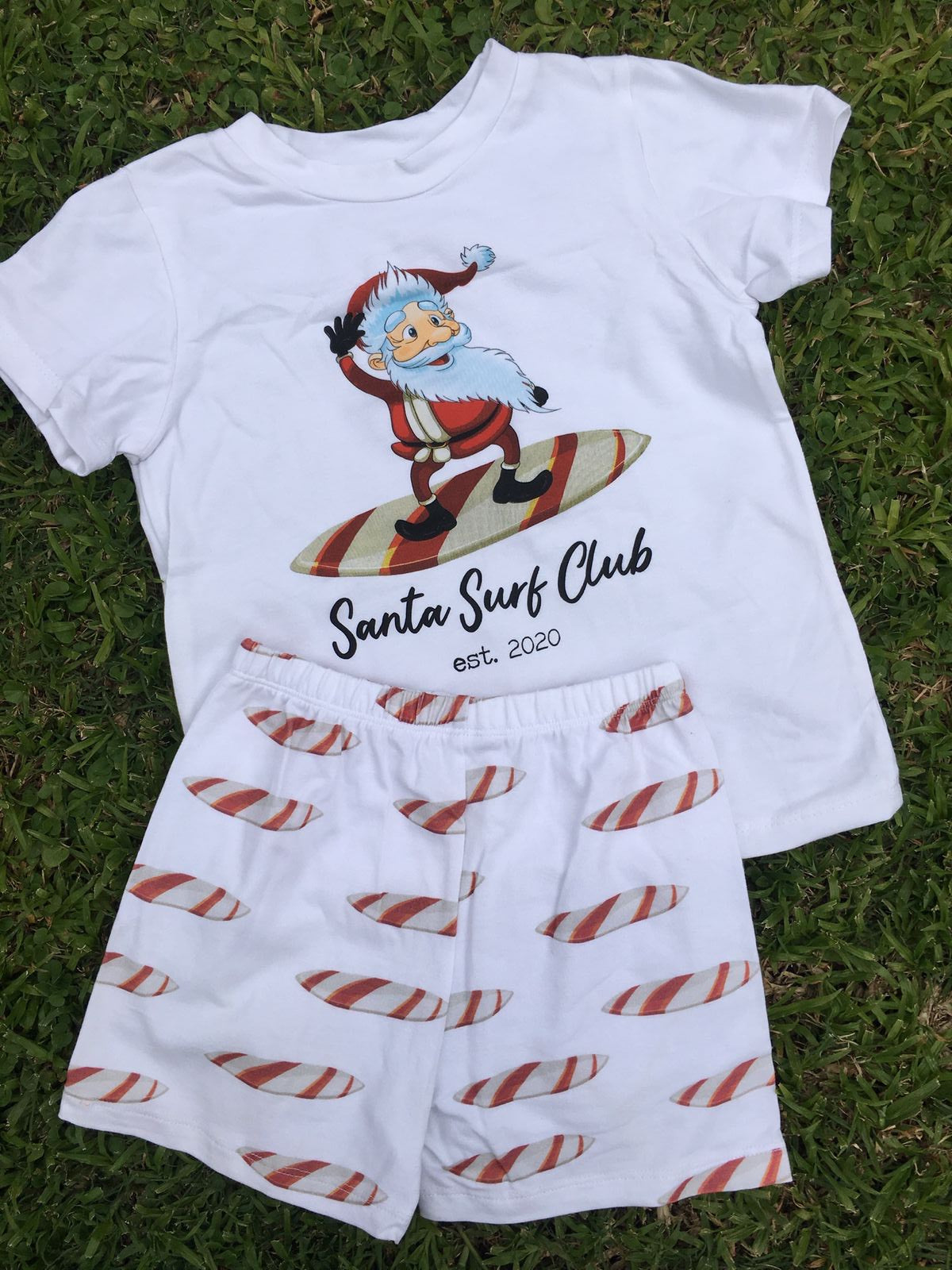 Christmas PJ’s Surfing Santa