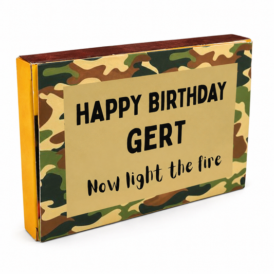 Personalised Striker - Happy Birthday [insert name] now light the braai Just Fun Gifts