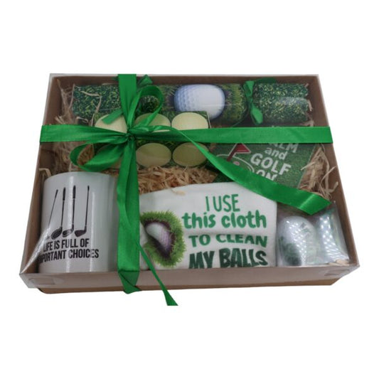 Golf Hamper Gift Set with fun unique gifts