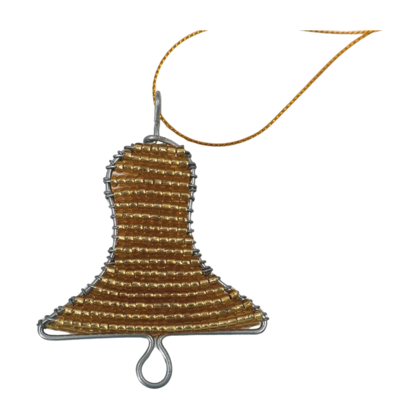 Beaded Bell Gold Christmas Decoration Gifts By Locals