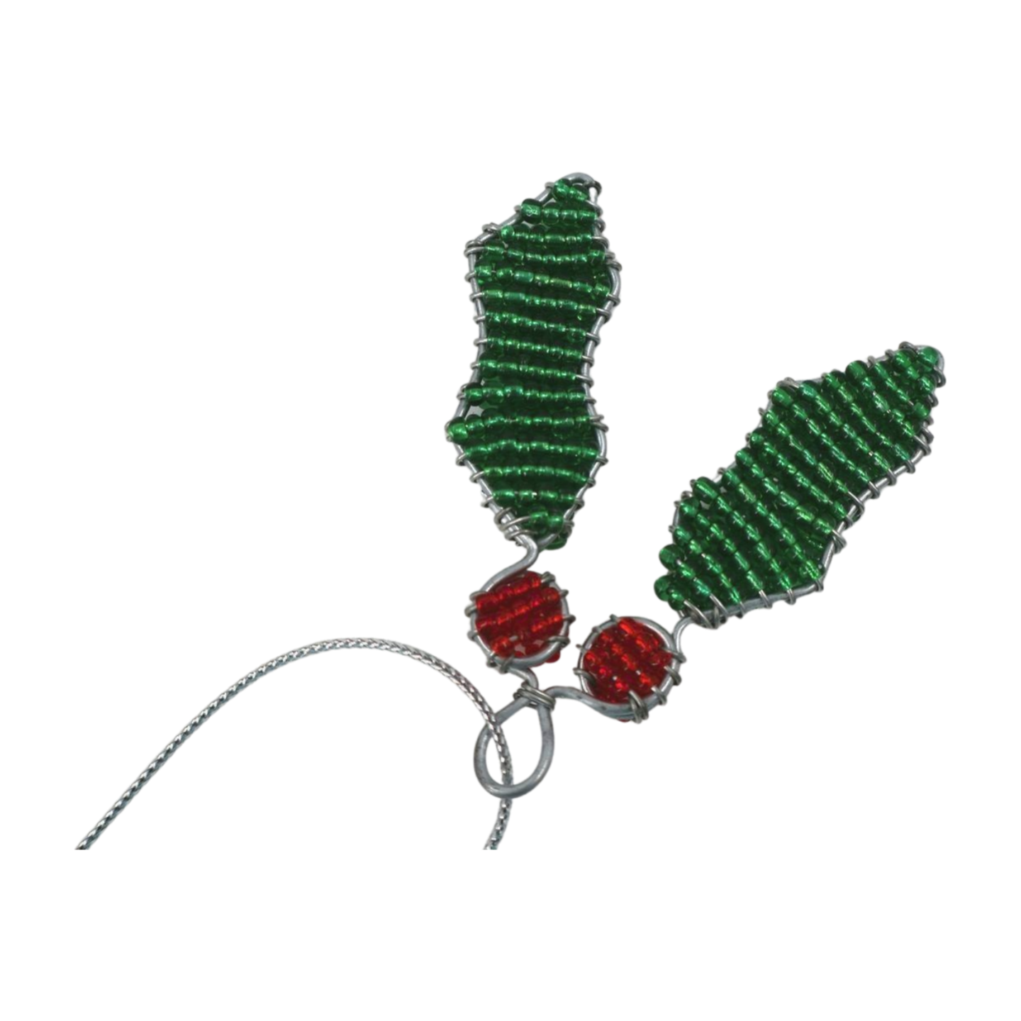 Beaded Mistletoe Christmas Tree Decoration Just Fun Gifts