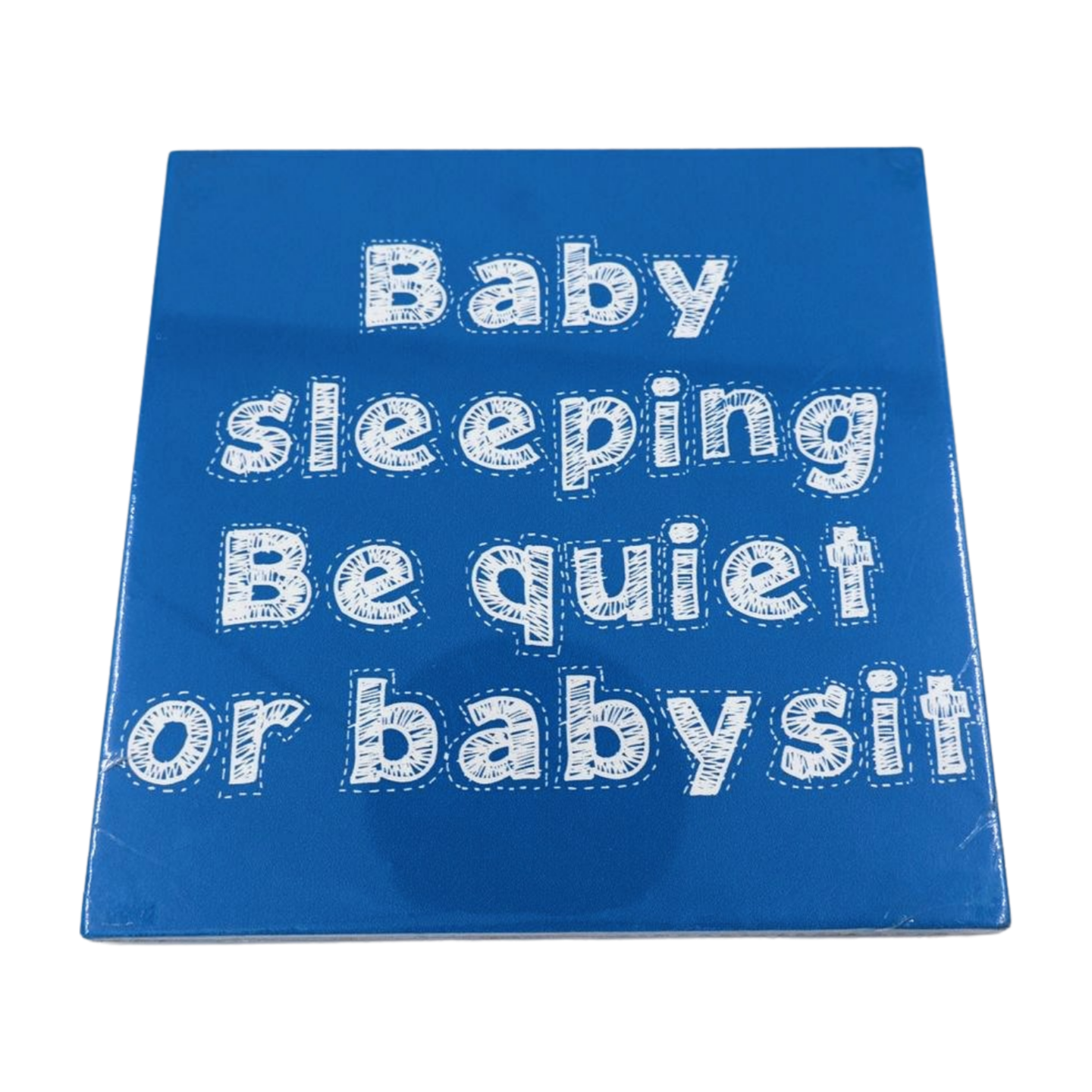 Wooden Sign - Baby sleeping be quiet or babysit Mooshimoo