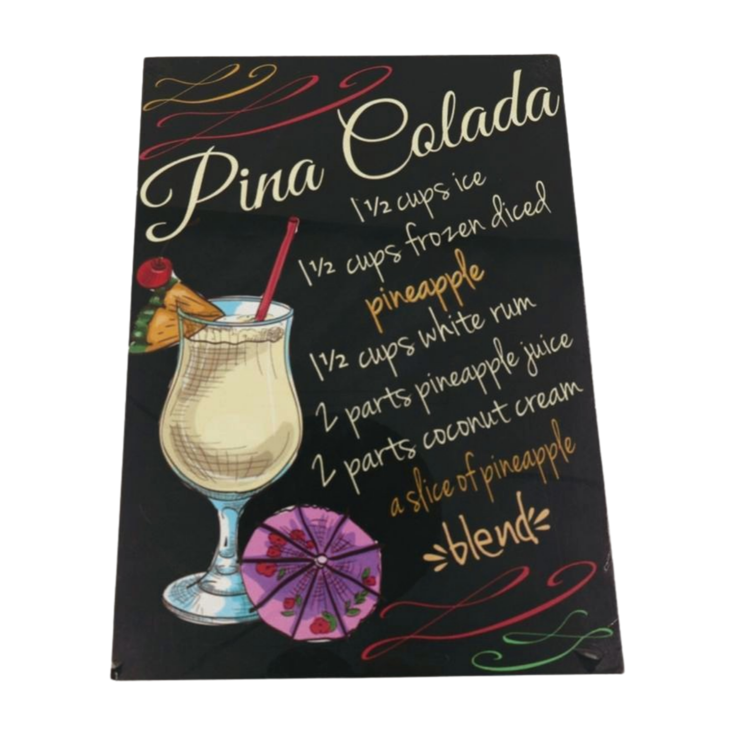Wooden Sign - Pina Colada – Gifts By Locals