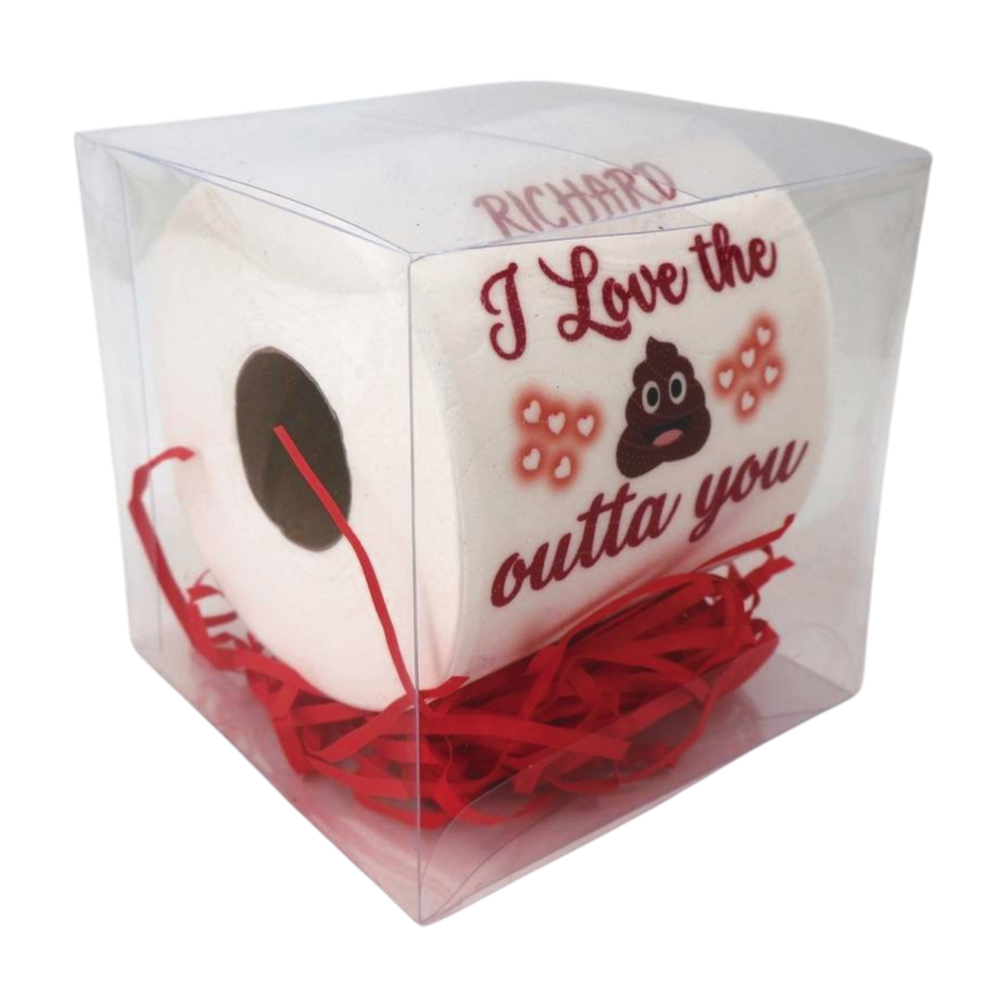 Personalised Valentines Toilet Paper - Insert name I love the ** outta you Just Fun Gifts