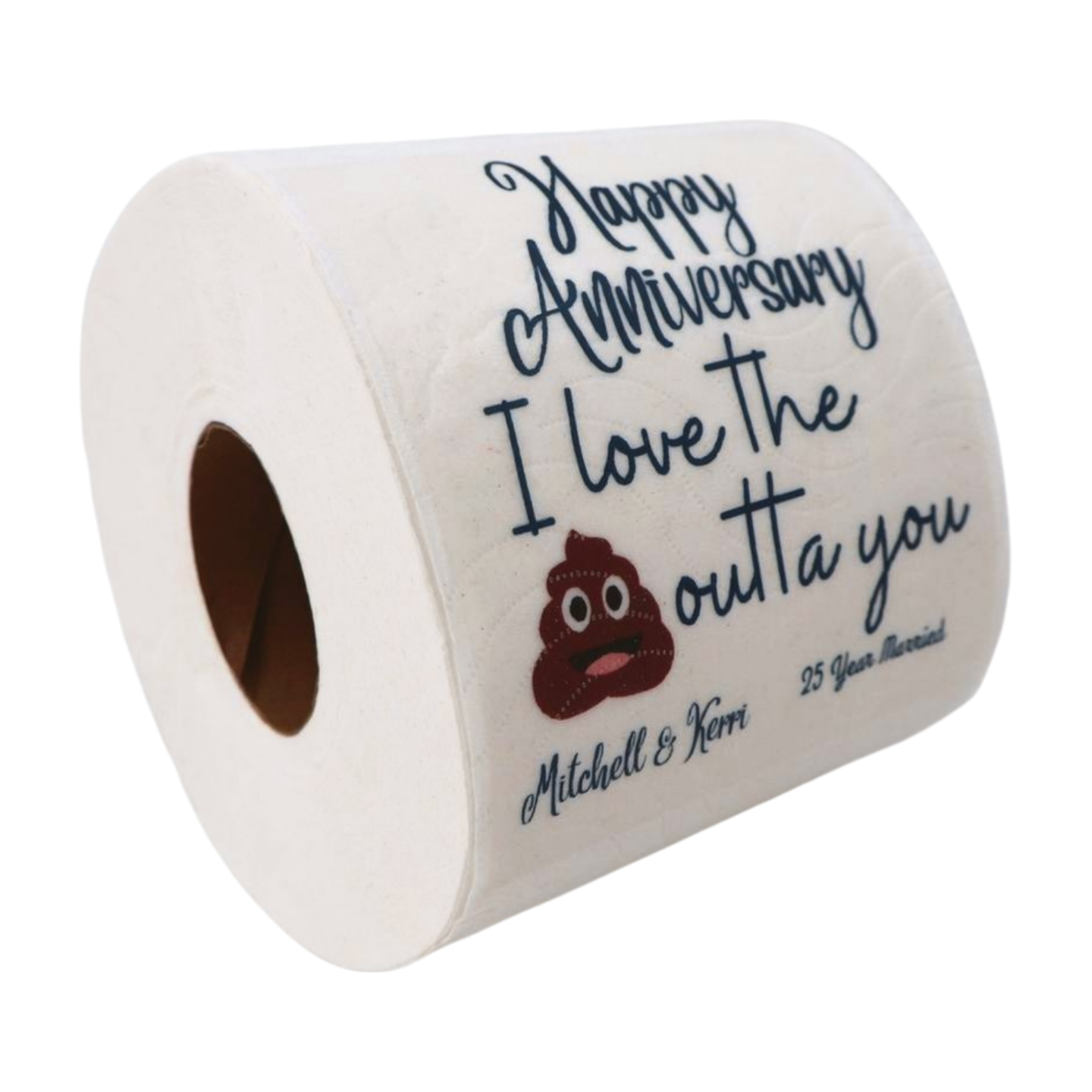 Happy Anniversary Personalised Toilet Paper (Blue) Just Fun Gifts