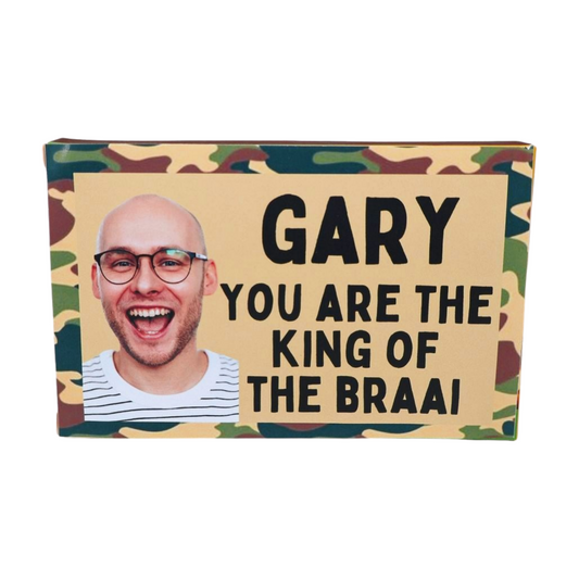 Personalised Striker with (insert name) Gary You are the king of the Braai (insert photo) Just Fun Gifts
