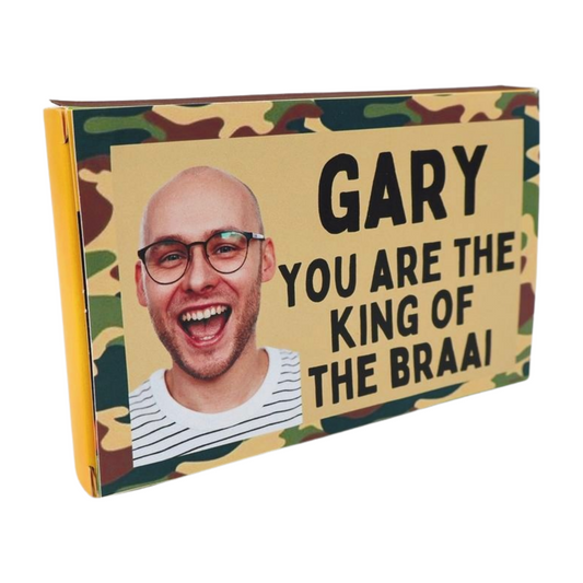 Personalised Striker with (insert name) Gary You are the king of the Braai (insert photo) Just Fun Gifts